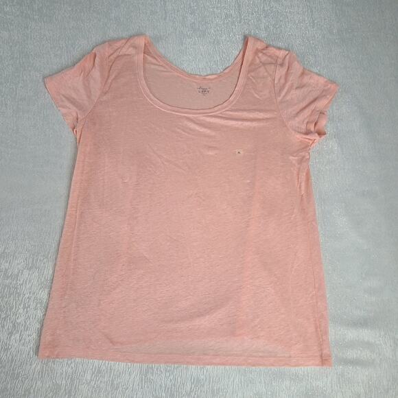 Loft linen T women's top pink Size XL NWT Resort wear Natural fibers Vacation - Picture 4 of 8